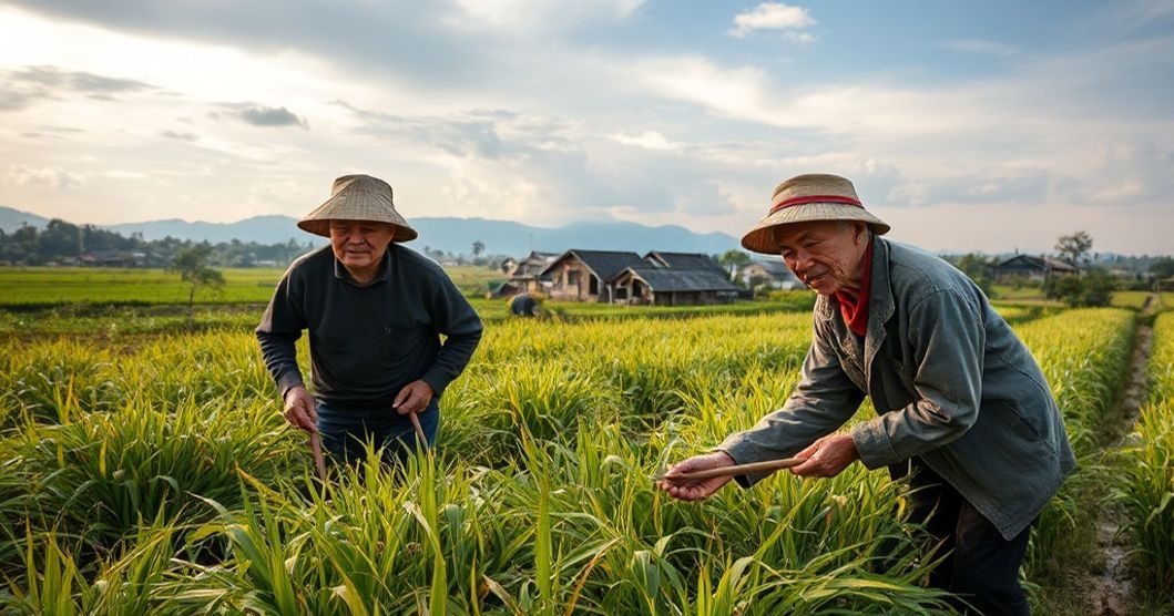 中国農村の高齢者