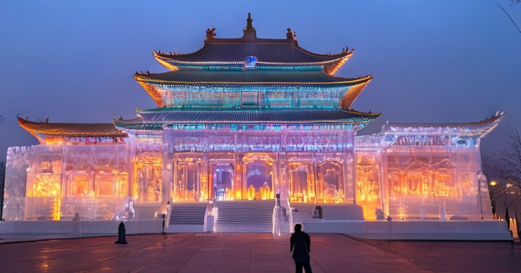 中国の冬、北方の文旅を彩る冰雪雕