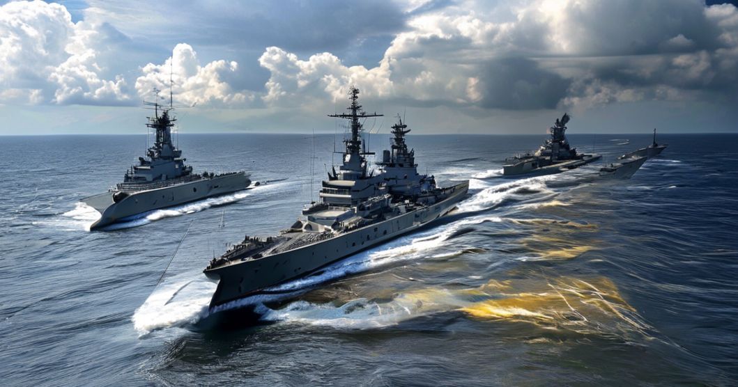 中国海軍の新年初訓練