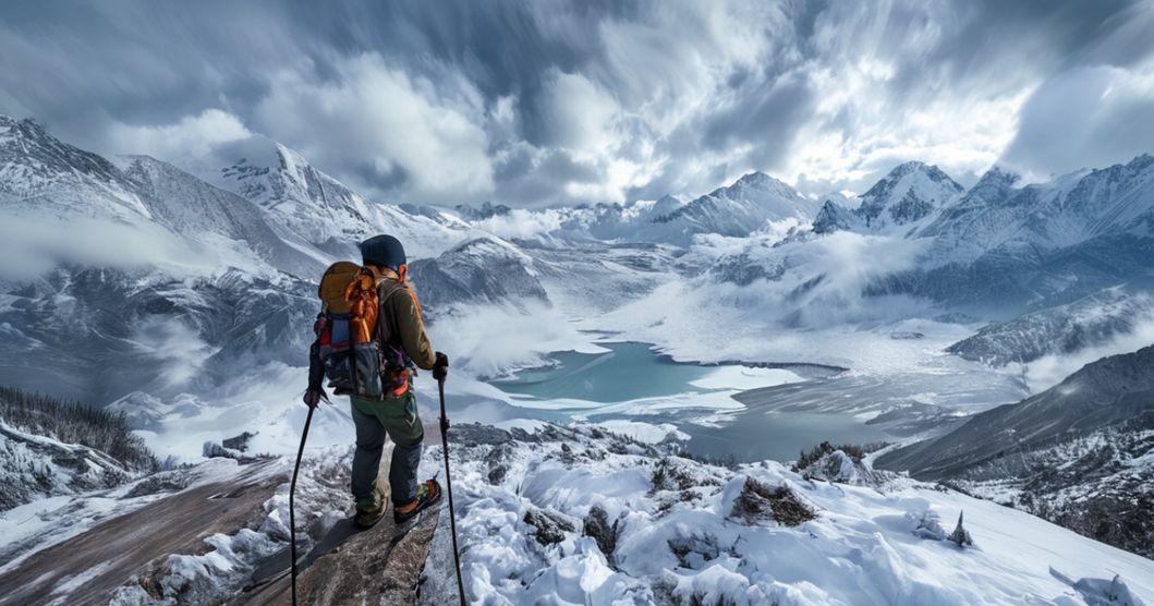 中国の危険な登山ルート