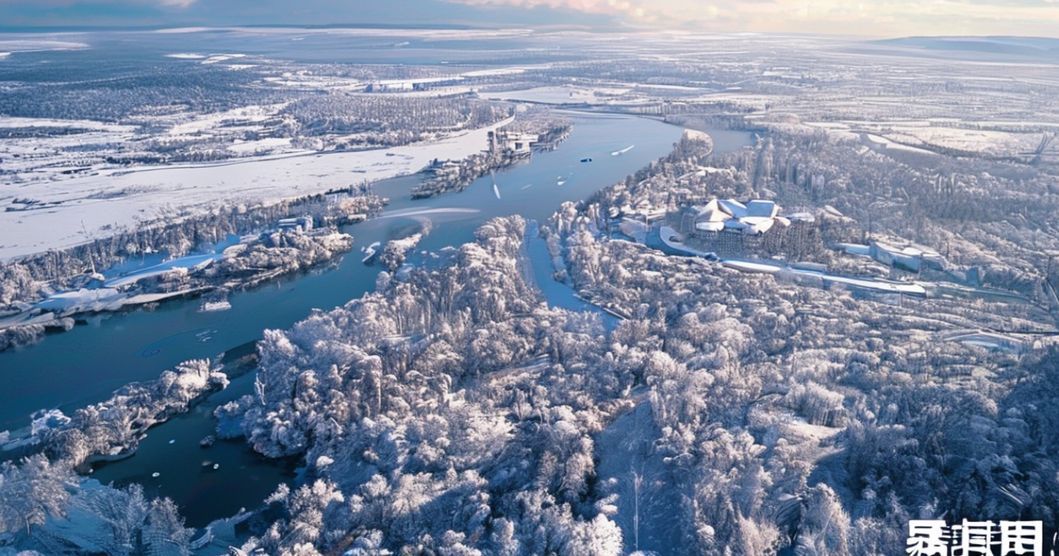 中国の冬の風景