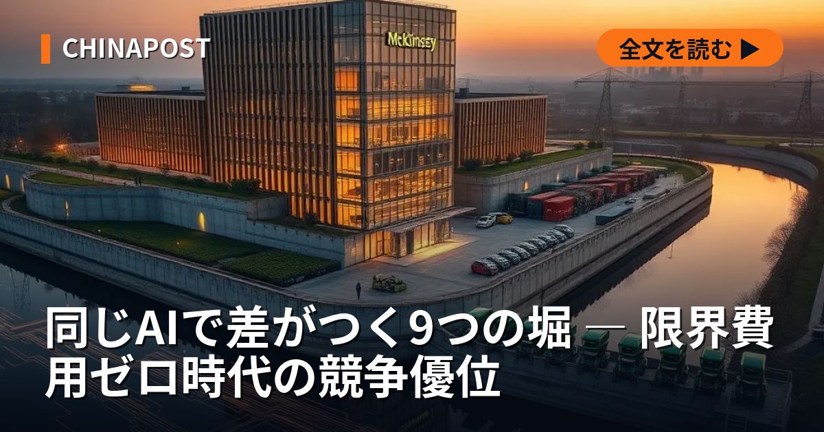 同じAIで差がつく9つの堀 ― 限界費用ゼロ時代の競争優位