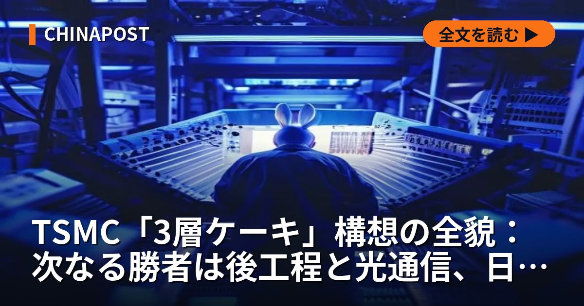 TSMC「3層ケーキ」構想の全貌：次なる勝者は後工程と光通信、日本企業の投資機会を徹底解剖
